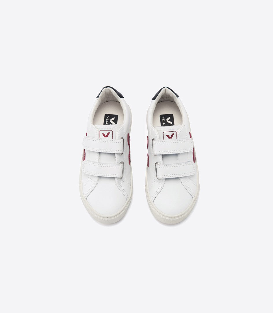 Baby Boys & Girls White "Esplar" Velcro Leather Shoes