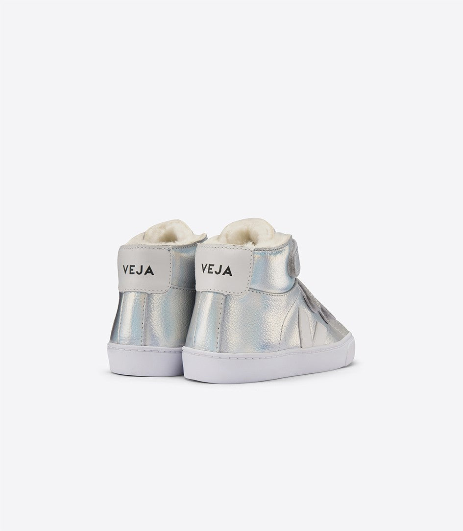Baby Boys & Girls Sliver "ESPLAR MID" Leather Shoes