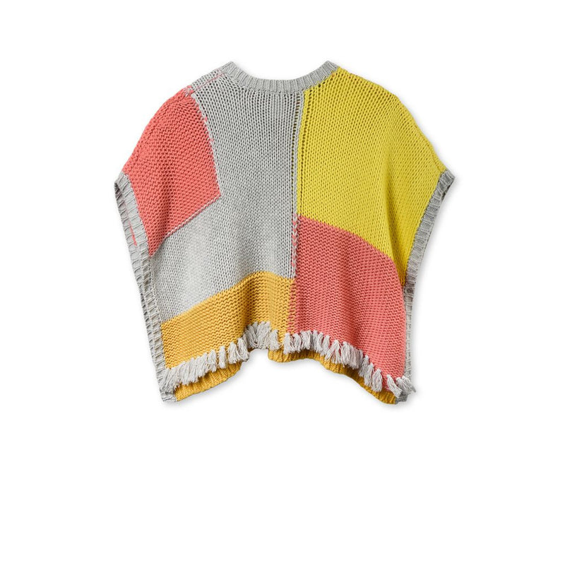 Girls Multicolor Tassels Check 'Agnes' Cape - CÉMAROSE | Children's Fashion Store - 2