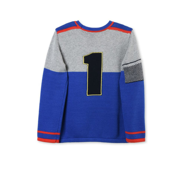 Boys Grey & Blue Mix Color 'Champ' Sweater - CÉMAROSE | Children's Fashion Store - 3