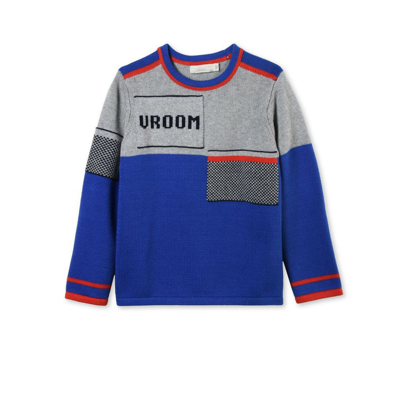 Boys Grey & Blue Mix Color 'Champ' Sweater - CÉMAROSE | Children's Fashion Store - 2