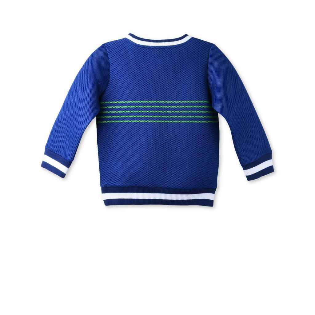 Boys Ship Blue Happy Print Sweatshirt - CÉMAROSE | Children's Fashion Store - 2