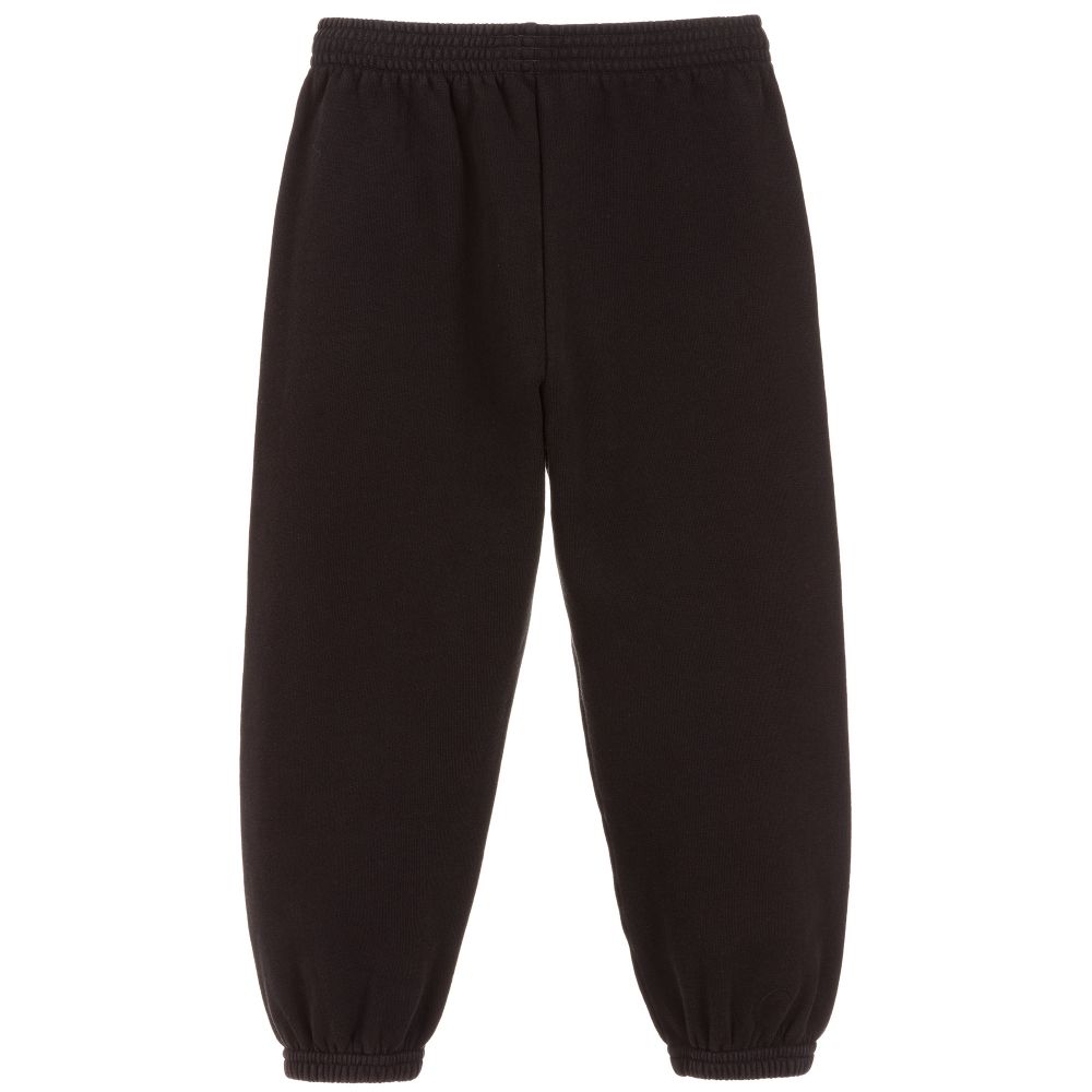 Boys & Girls Black Cotton Jersey Trousers