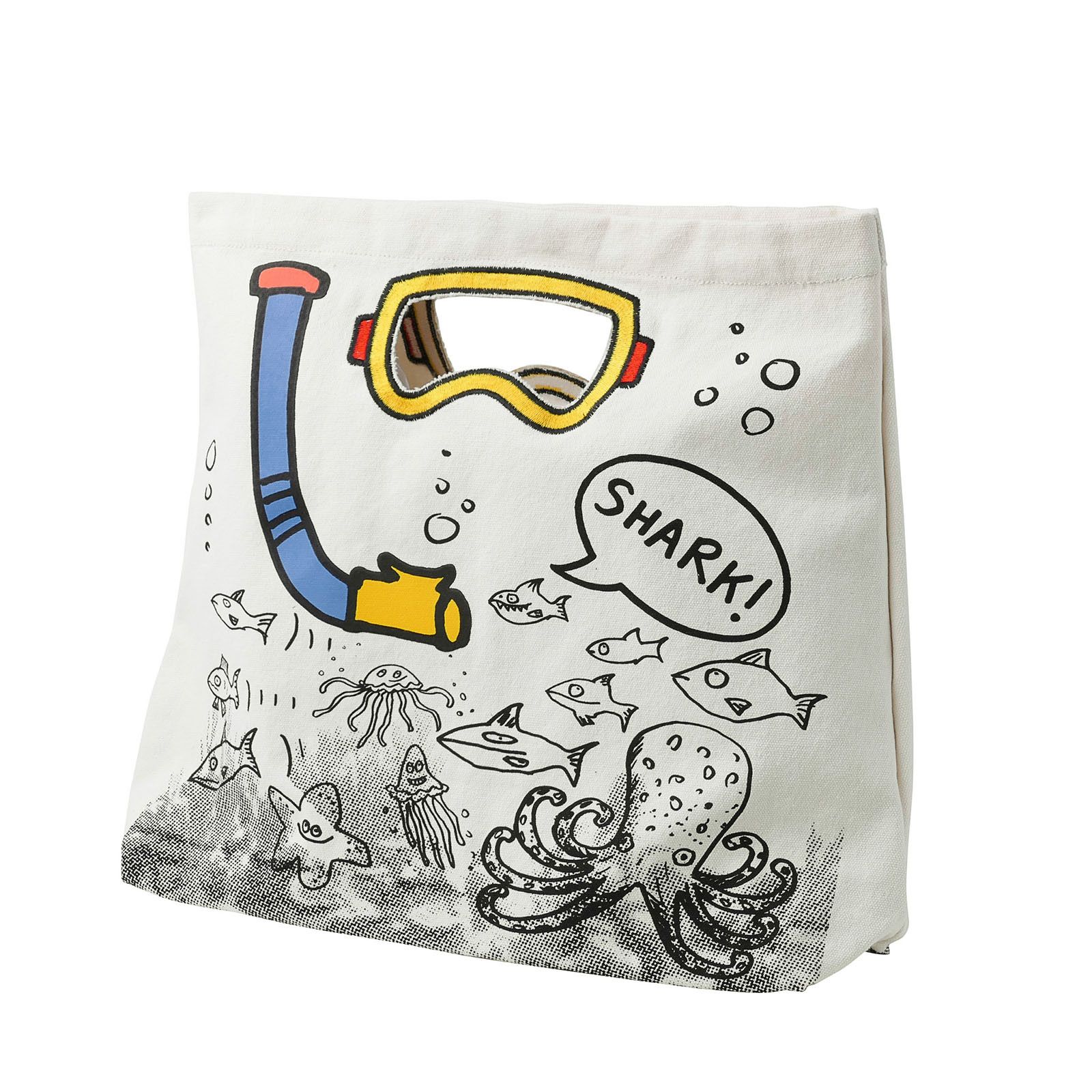 Boys White Handbag With Underwater World Print Trims - CÉMAROSE | Children's Fashion Store - 2