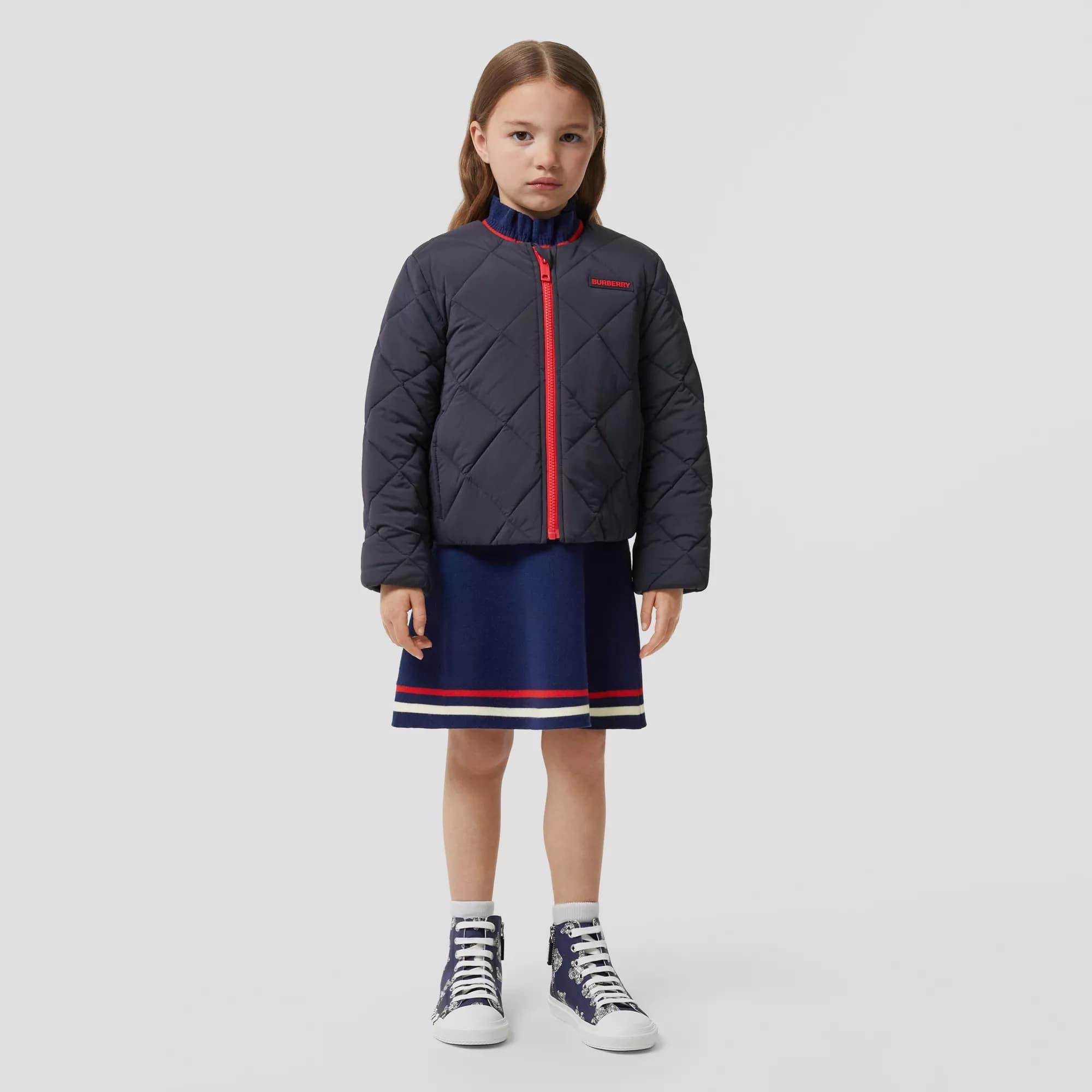 Girls Navy Padded Jacket