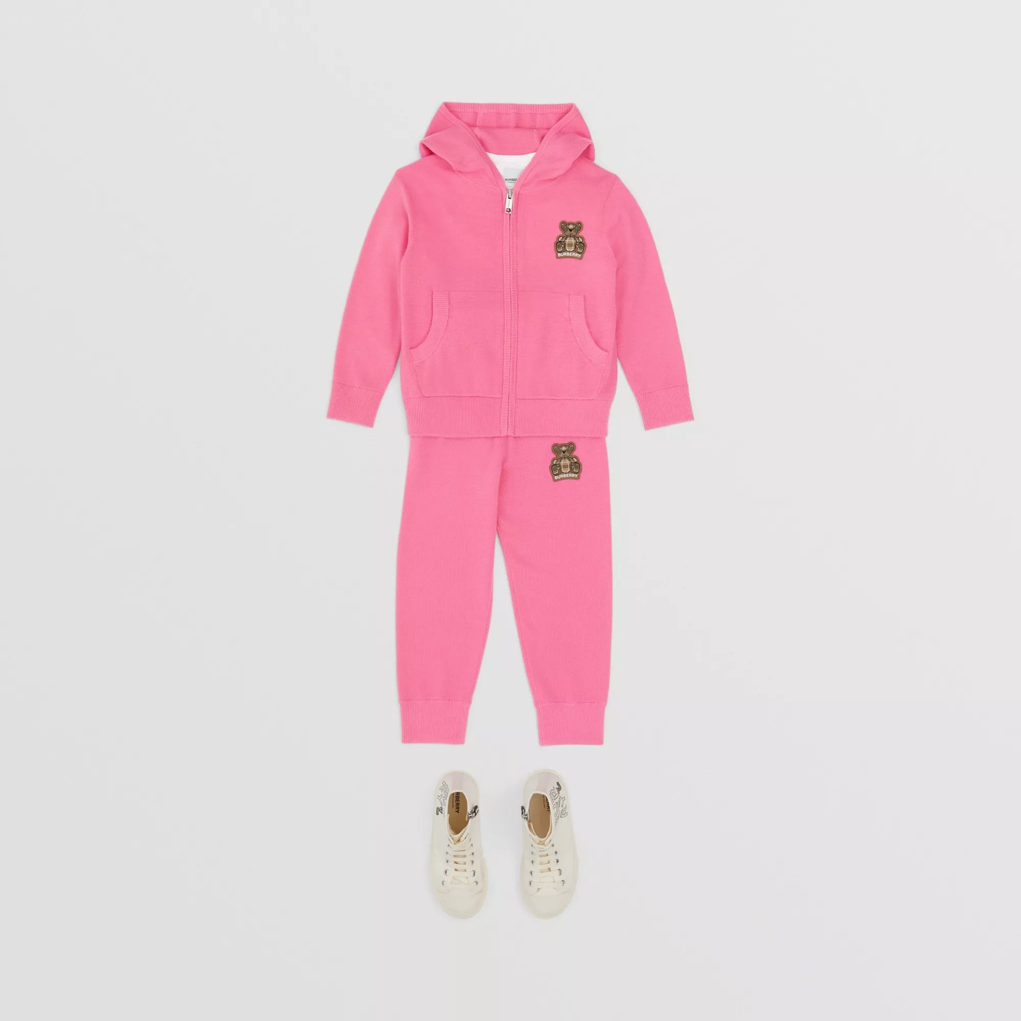 Girls Pink Cashmere Knit Trousers