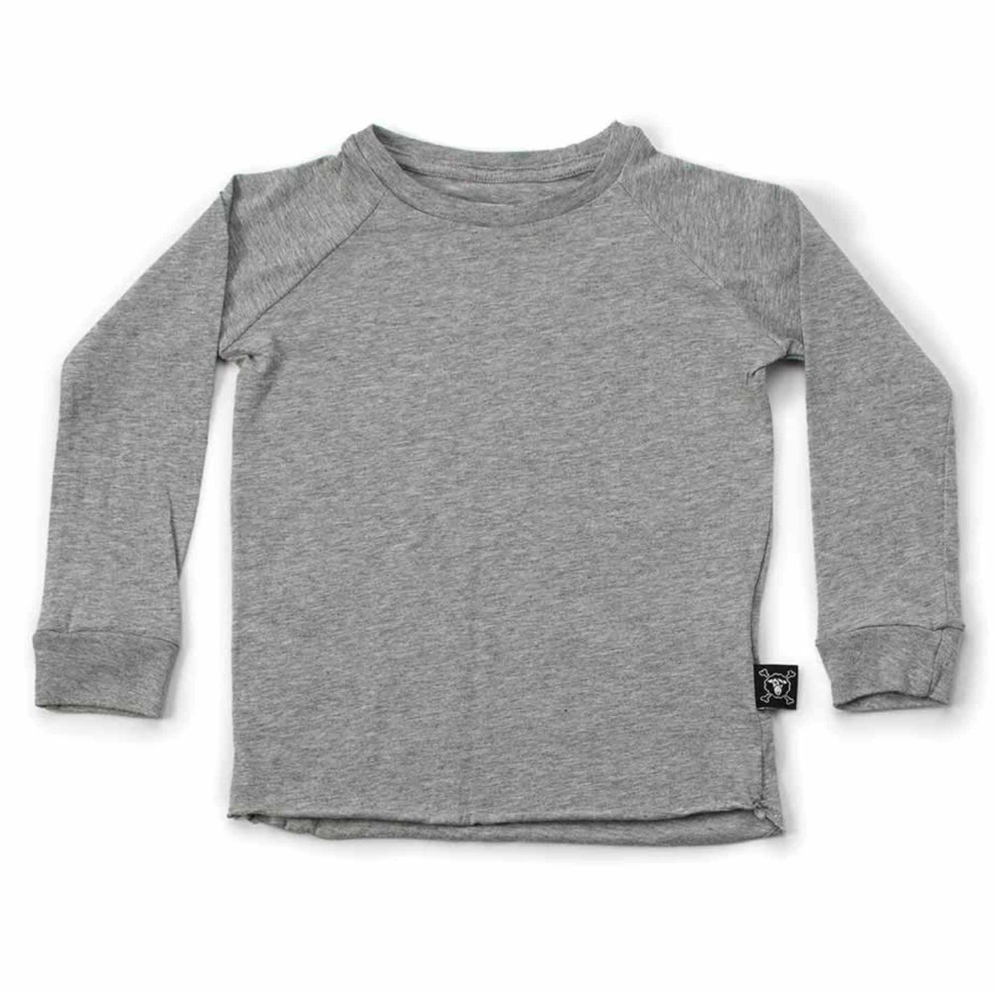 Boys&Girls Black&Grey Cotton Basic Raglan Shirt(2 Units)