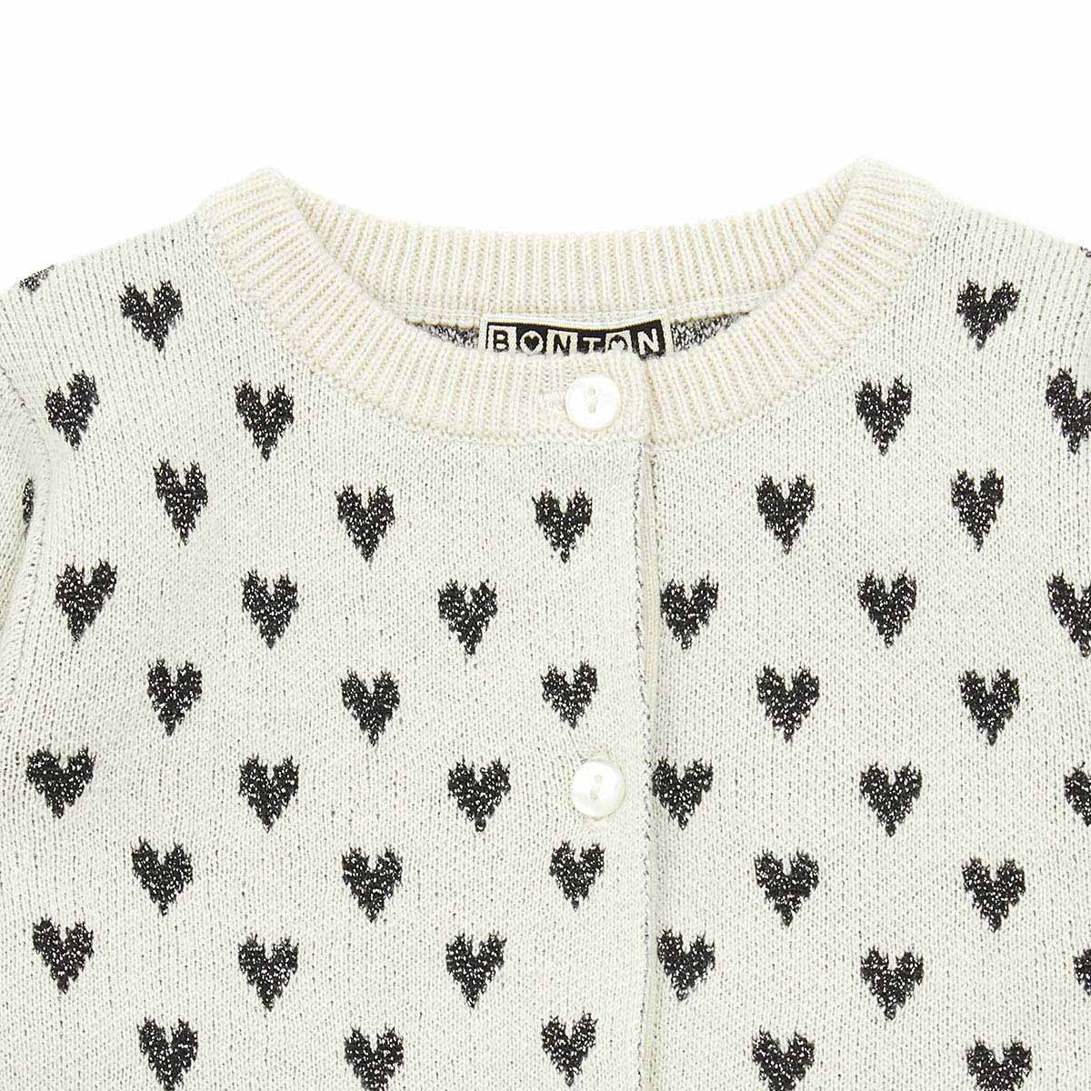 Baby Girls Ecru Coeur Cardigan