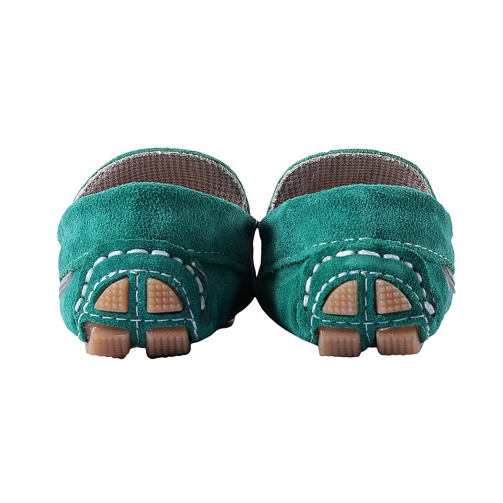 Boys Green Metallic Buckle Emellished Suede Leather Loafers - CÉMAROSE | Children's Fashion Store - 3