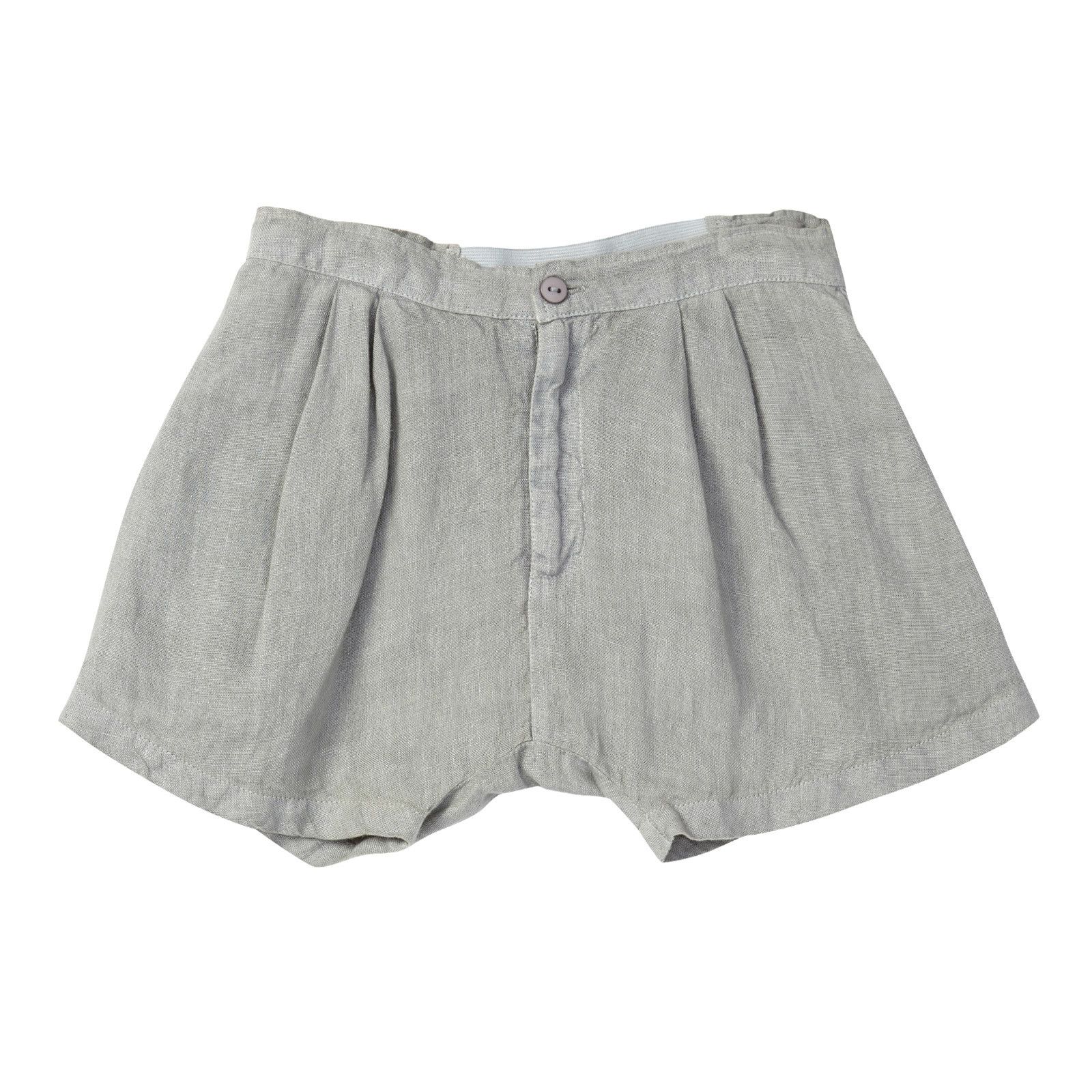 Boys Misty Grey Linen Basil Short - CÉMAROSE | Children's Fashion Store