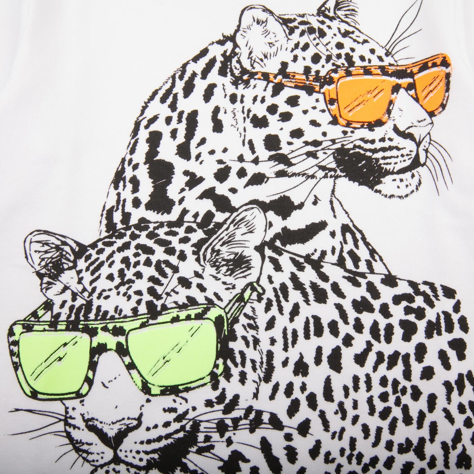 Sandy Baby White Leopard Printed Organic Cotton Jersey T-Shirt - CÉMAROSE | Children's Fashion Store - 3