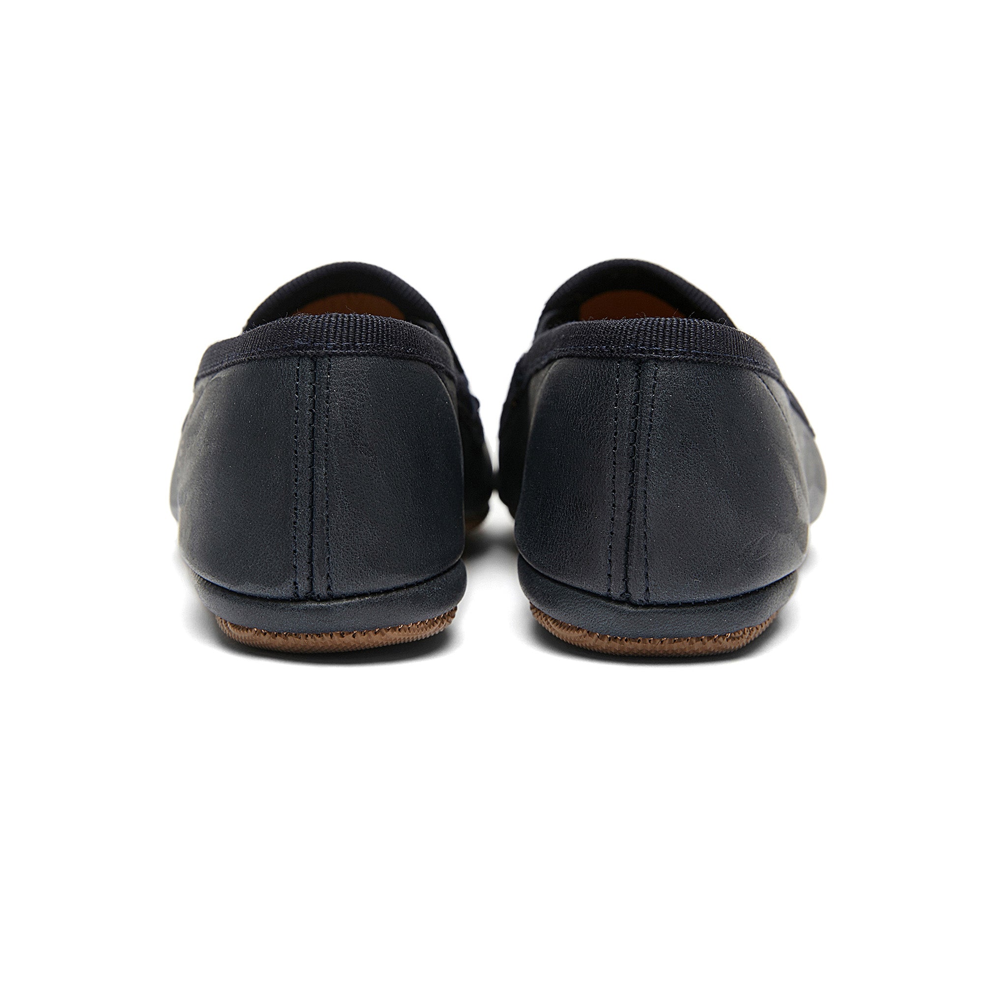 Boys & Girls Navy Leather Shoes