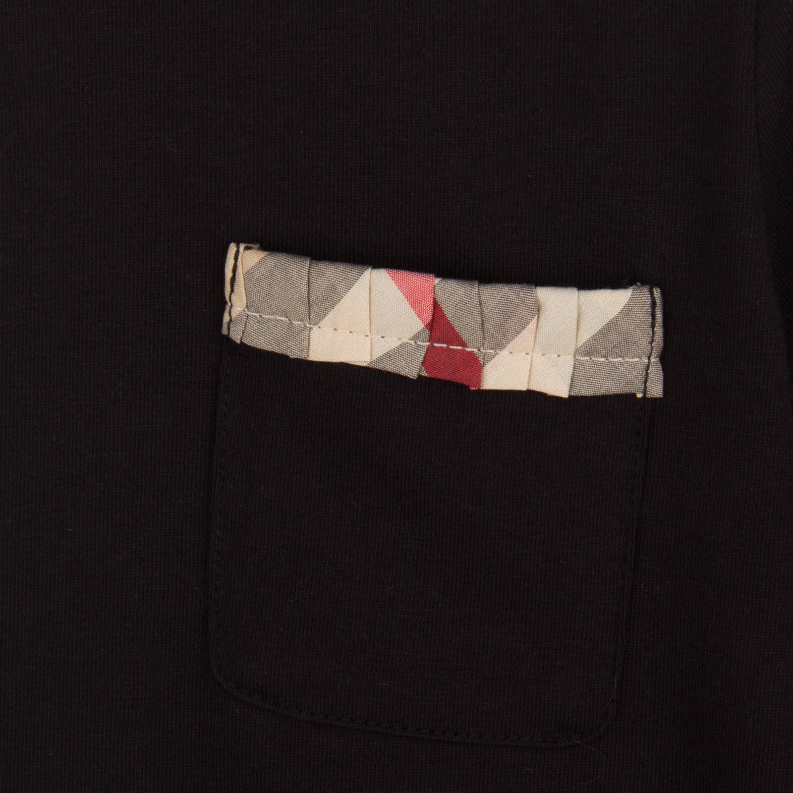 Girls Black Long Sleeve T-Shirts With Check Pocket - CÉMAROSE | Children's Fashion Store - 3