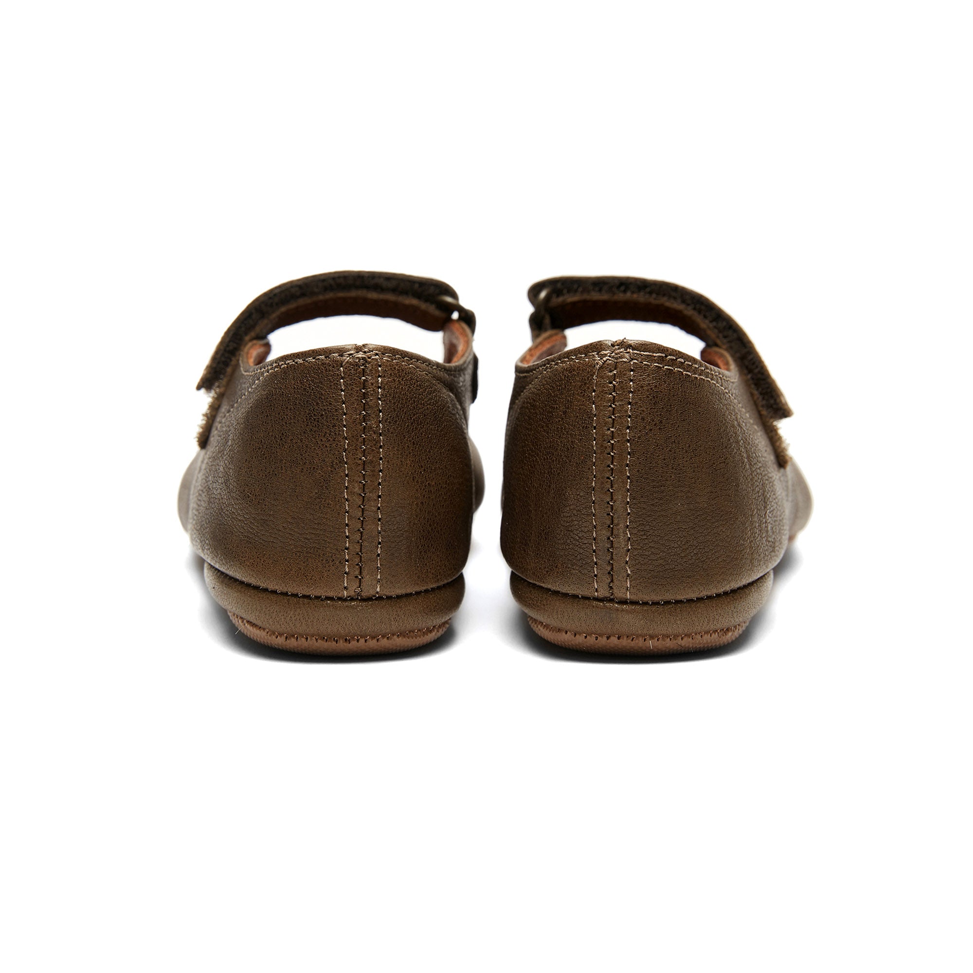 Girls Dark Green Leather Shoes