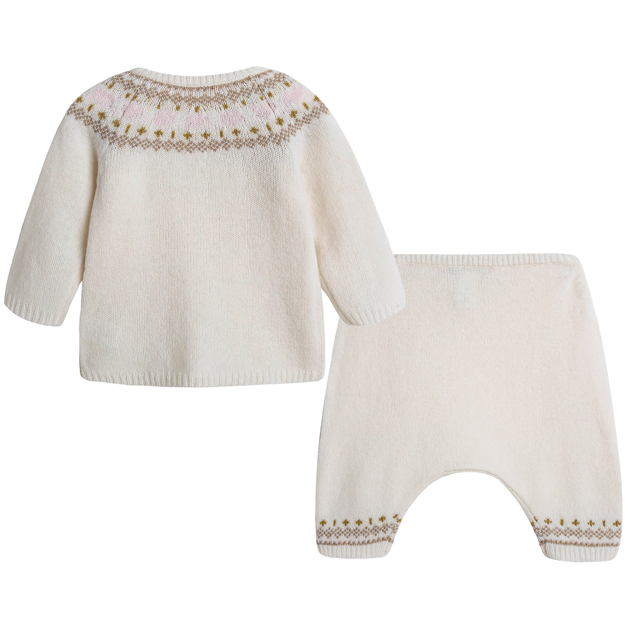 Baby Girls Ivory Wool Sets - CÉMAROSE | Children's Fashion Store - 2
