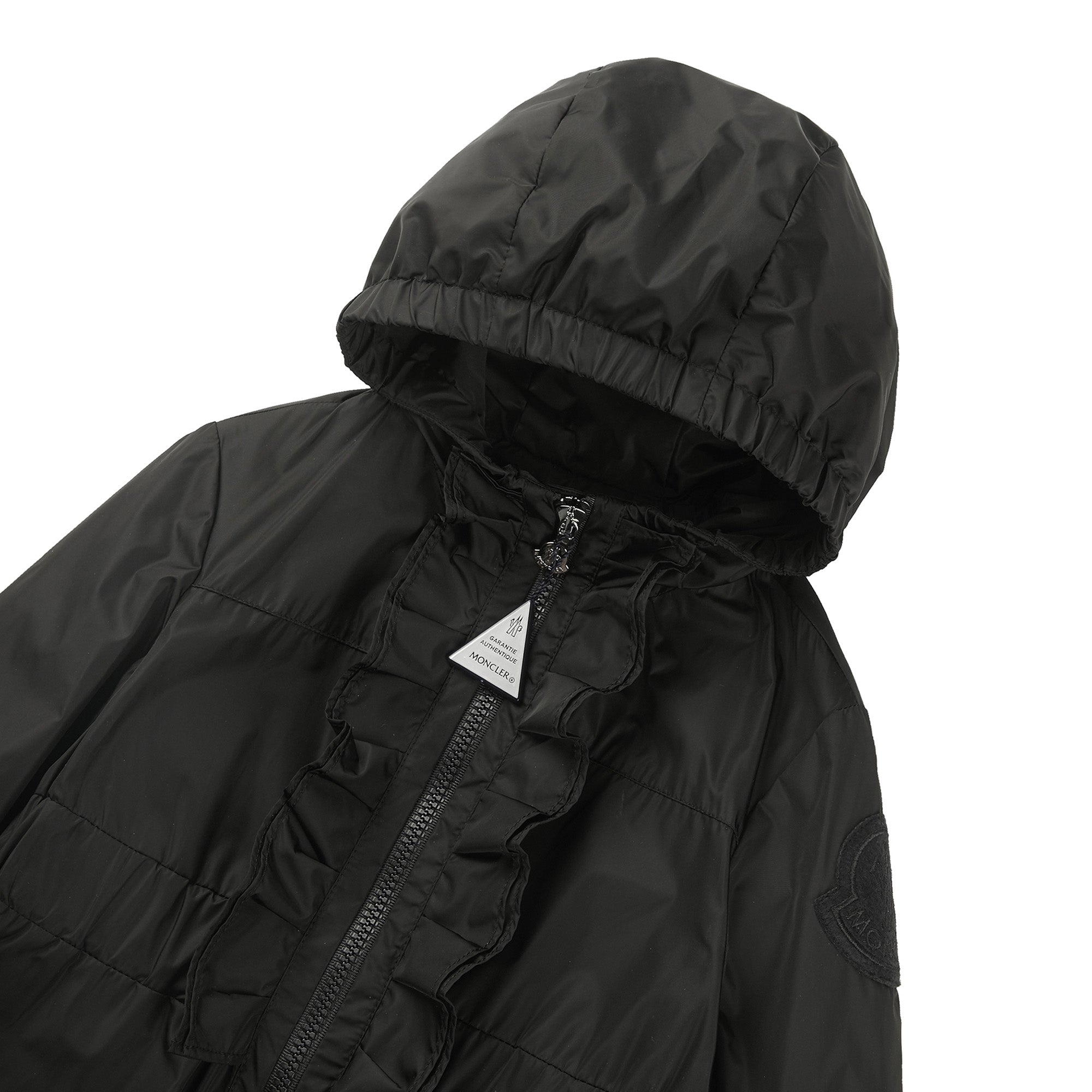 Girls Black Ruffle Jacket