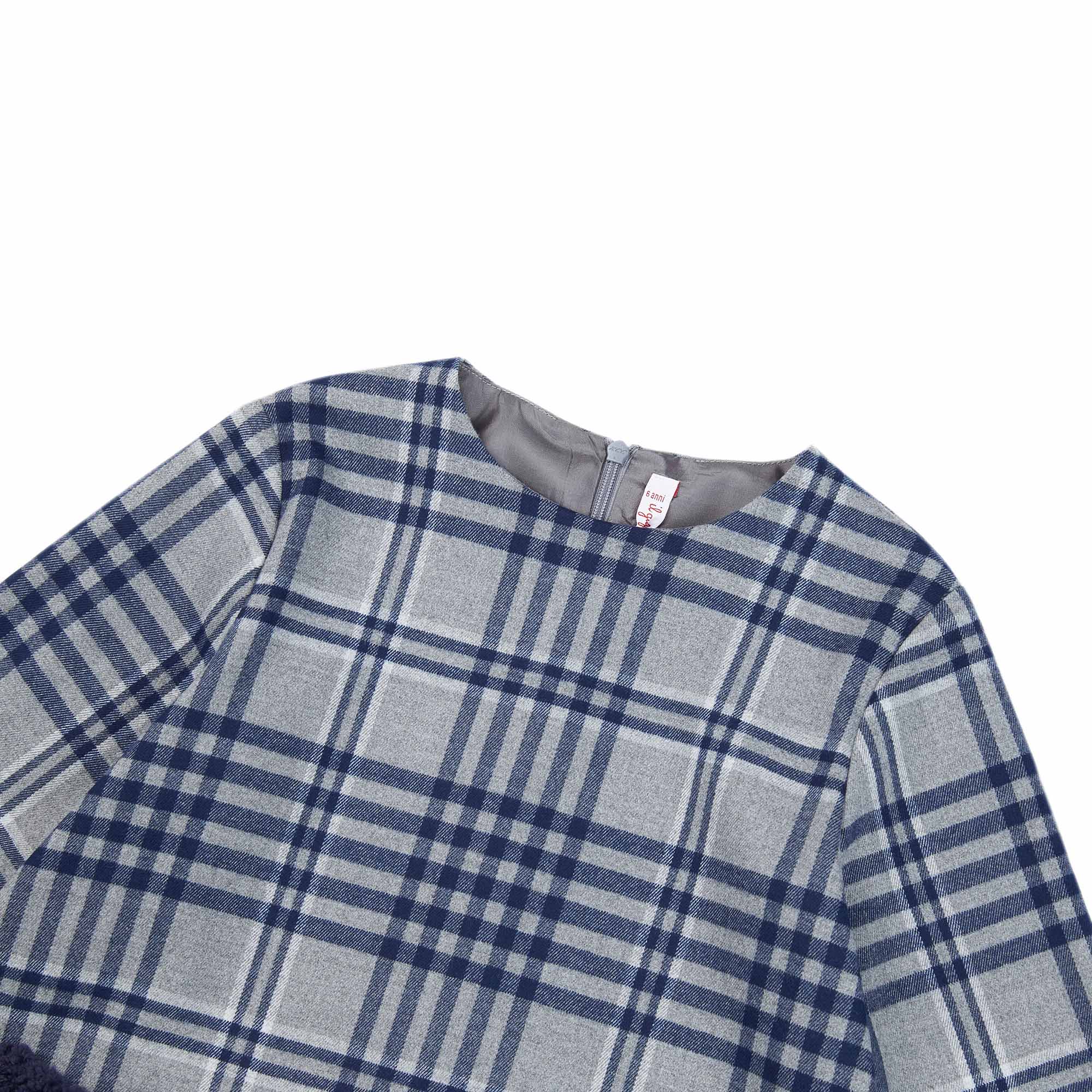 Girls Blue Check Dress