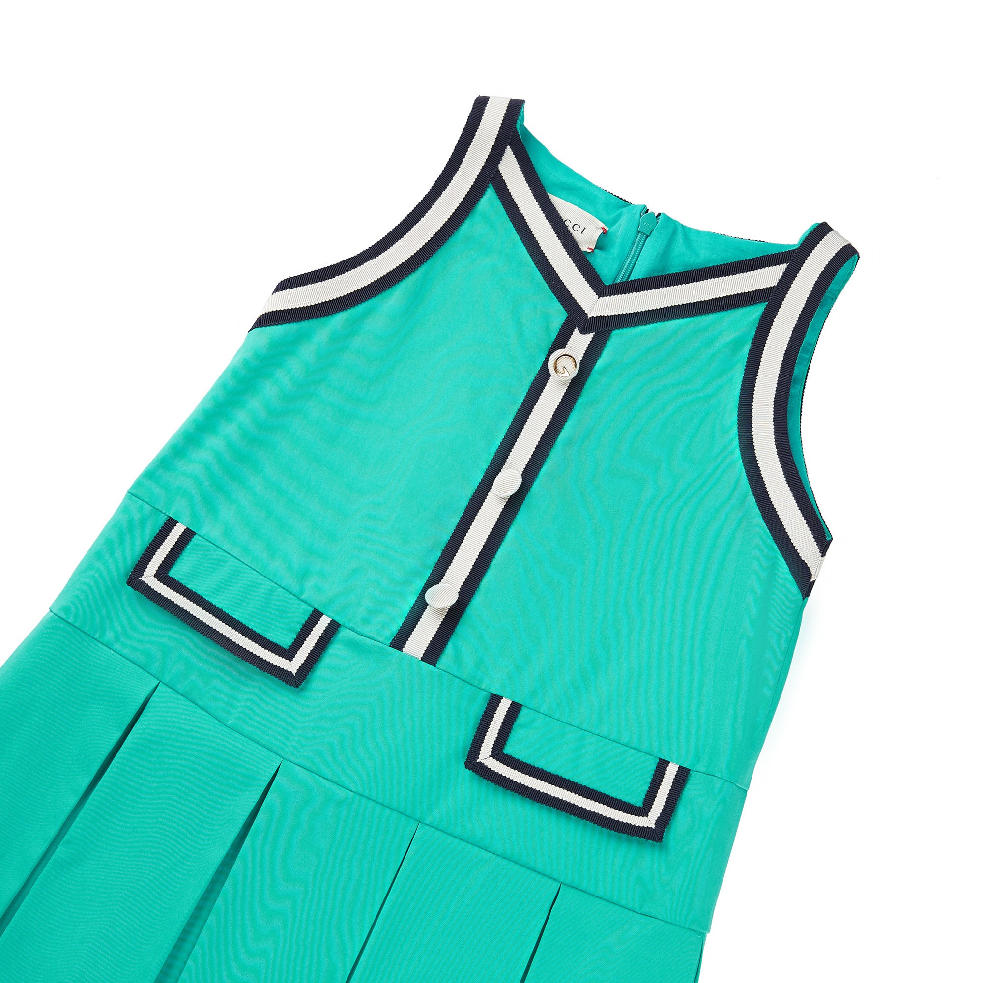 Girls Green Cotton Dress
