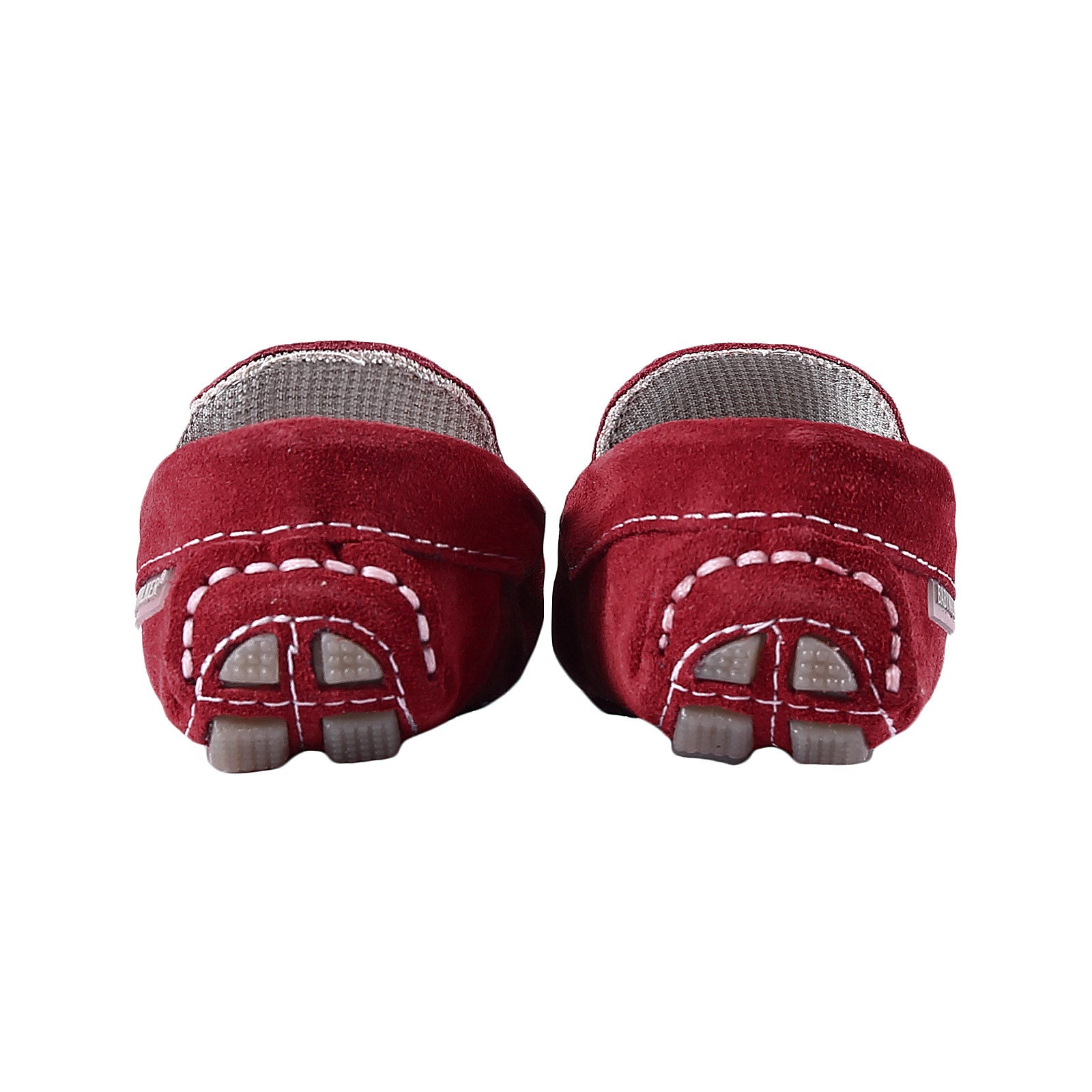 Boys Red Metallic Buckle Emellished Suede Leather Loafers - CÉMAROSE | Children's Fashion Store - 3