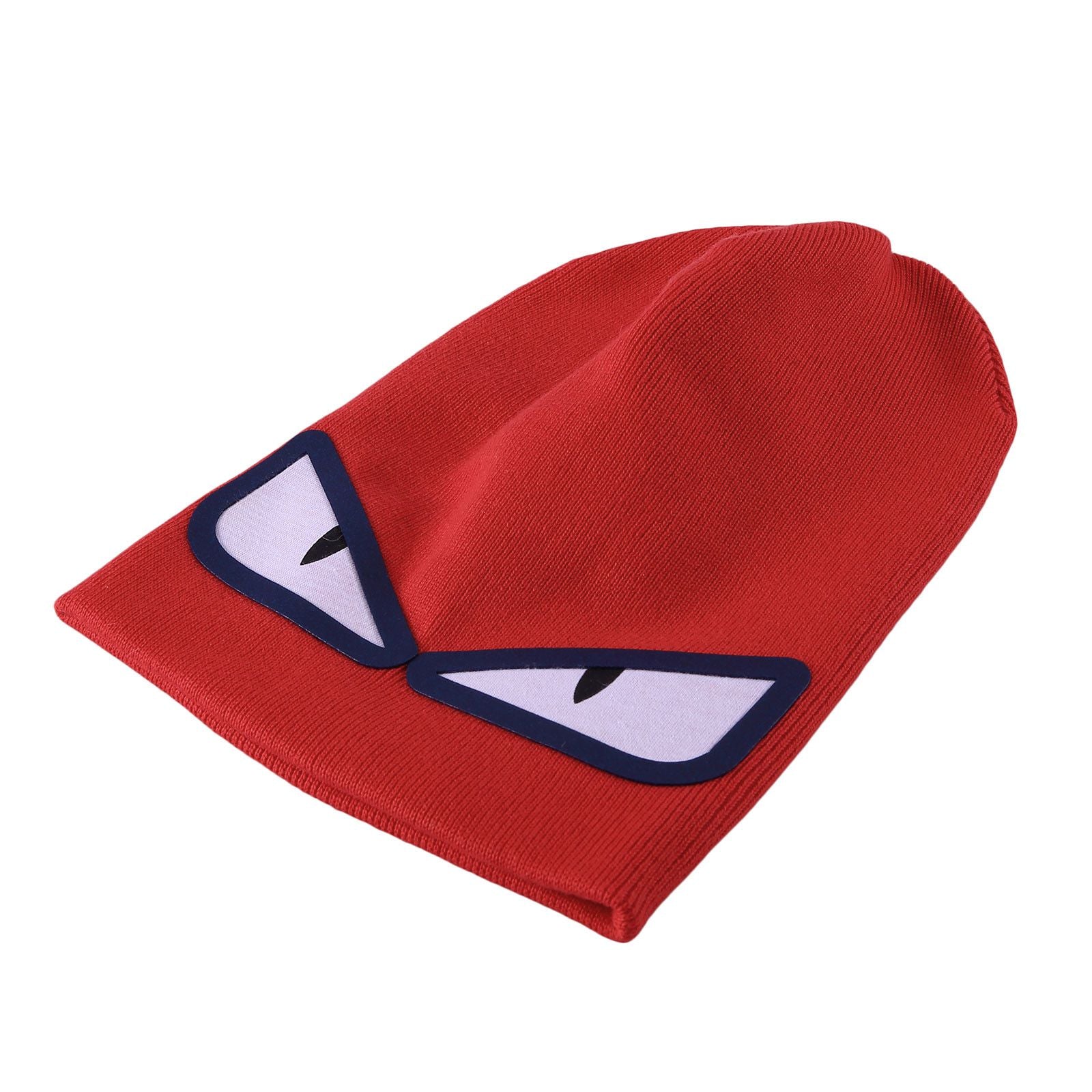 Boys Light Red Knitted 'Monster' Eyes Printed Hat - CÉMAROSE | Children's Fashion Store - 3