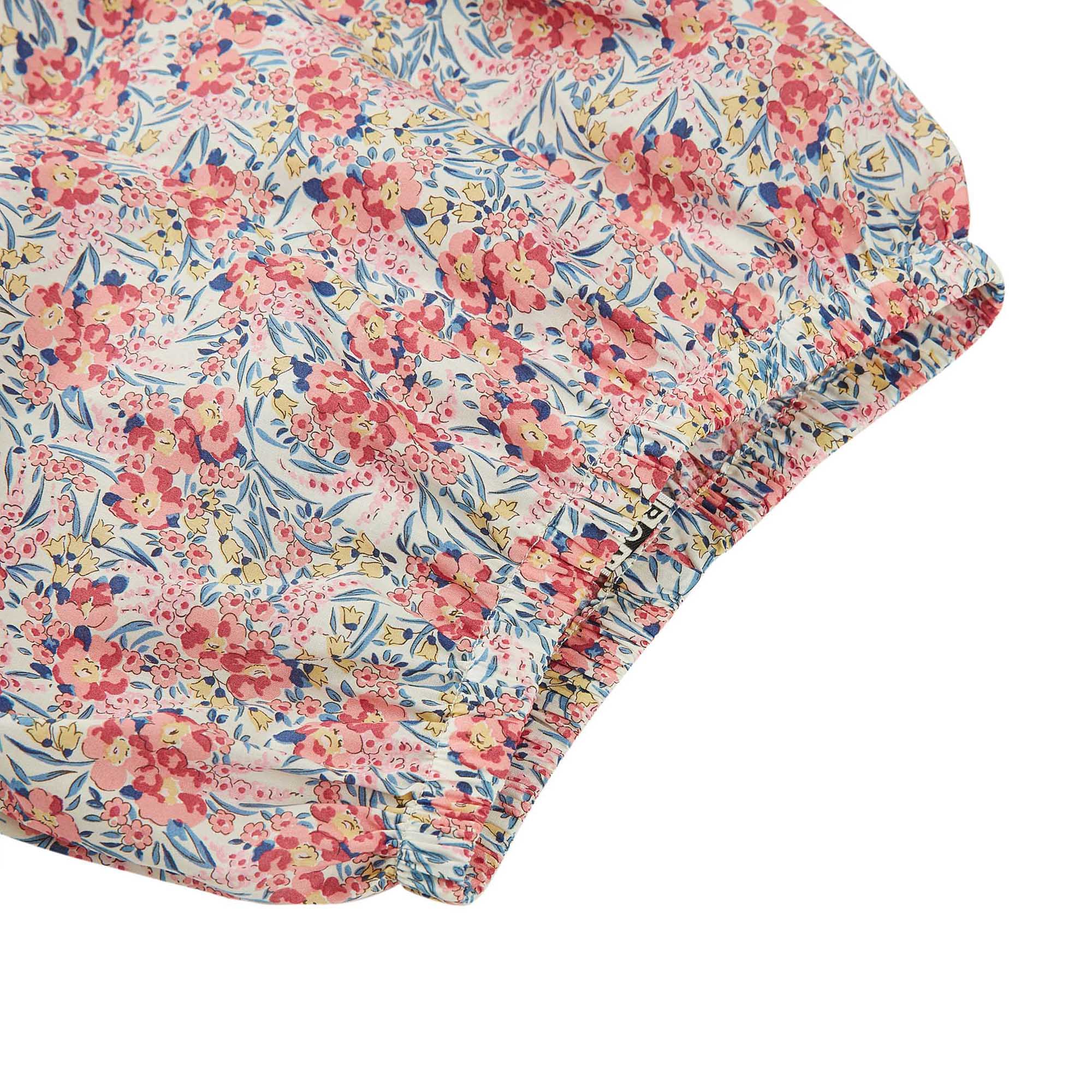 Baby Girls Pink Flowers Cotton Bloomers