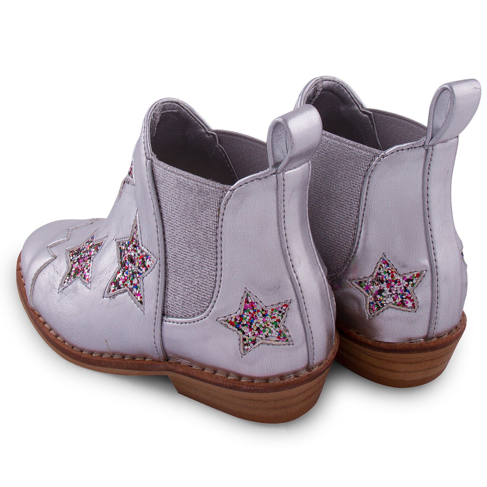 Lily Girls Grey Boots With Silver Shimmer Star - CÉMAROSE | Children's Fashion Store - 3