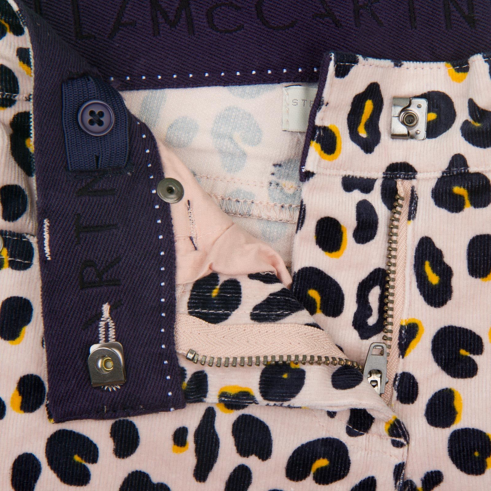Nina Girls Pink Organic Black&Yellow Leopard Printed Jeans - CÉMAROSE | Children's Fashion Store - 3