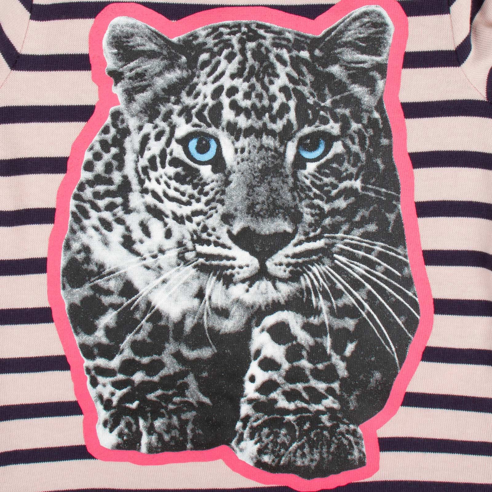Ted Baby Navy Blue&Pink Striped Leopard Trims T-Shirt - CÉMAROSE | Children's Fashion Store - 3