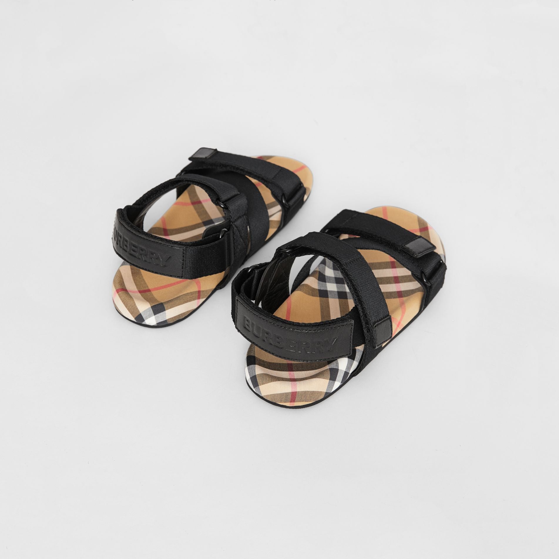 Boys & Girls Black & Antique Yellow Sandals