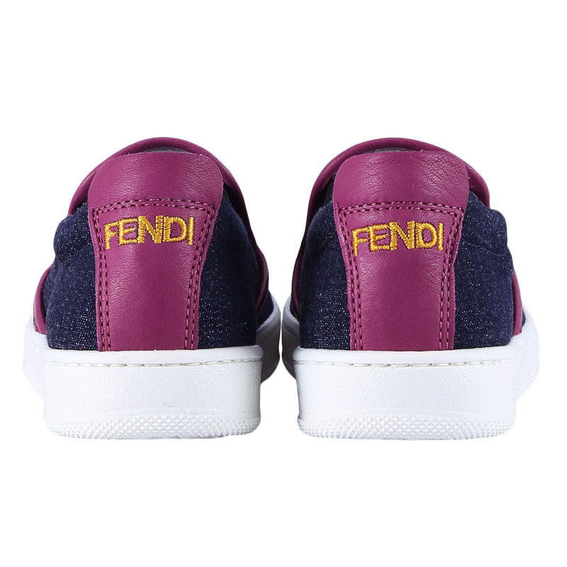 Girls Blue 'Monster' Surface Leather Trainers - CÉMAROSE | Children's Fashion Store - 3
