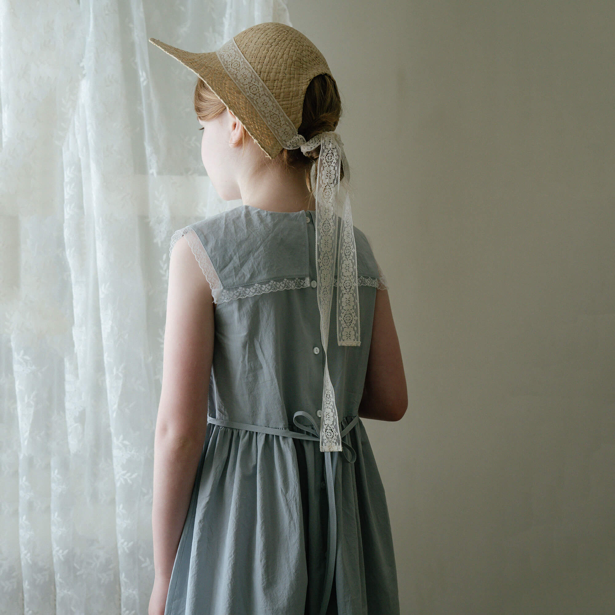 Girls Beige Sun Hat