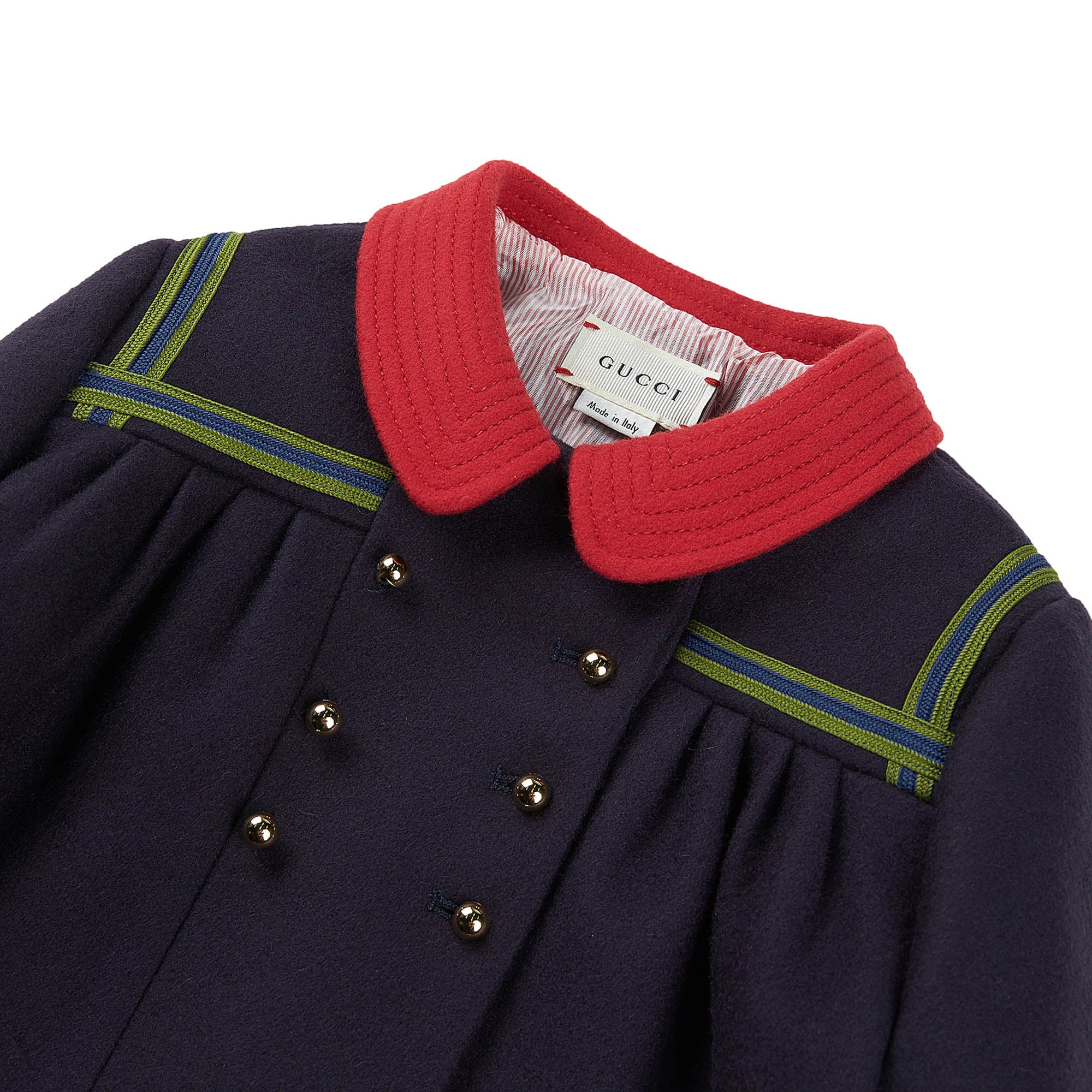 Baby Girls Blue Wool Coat