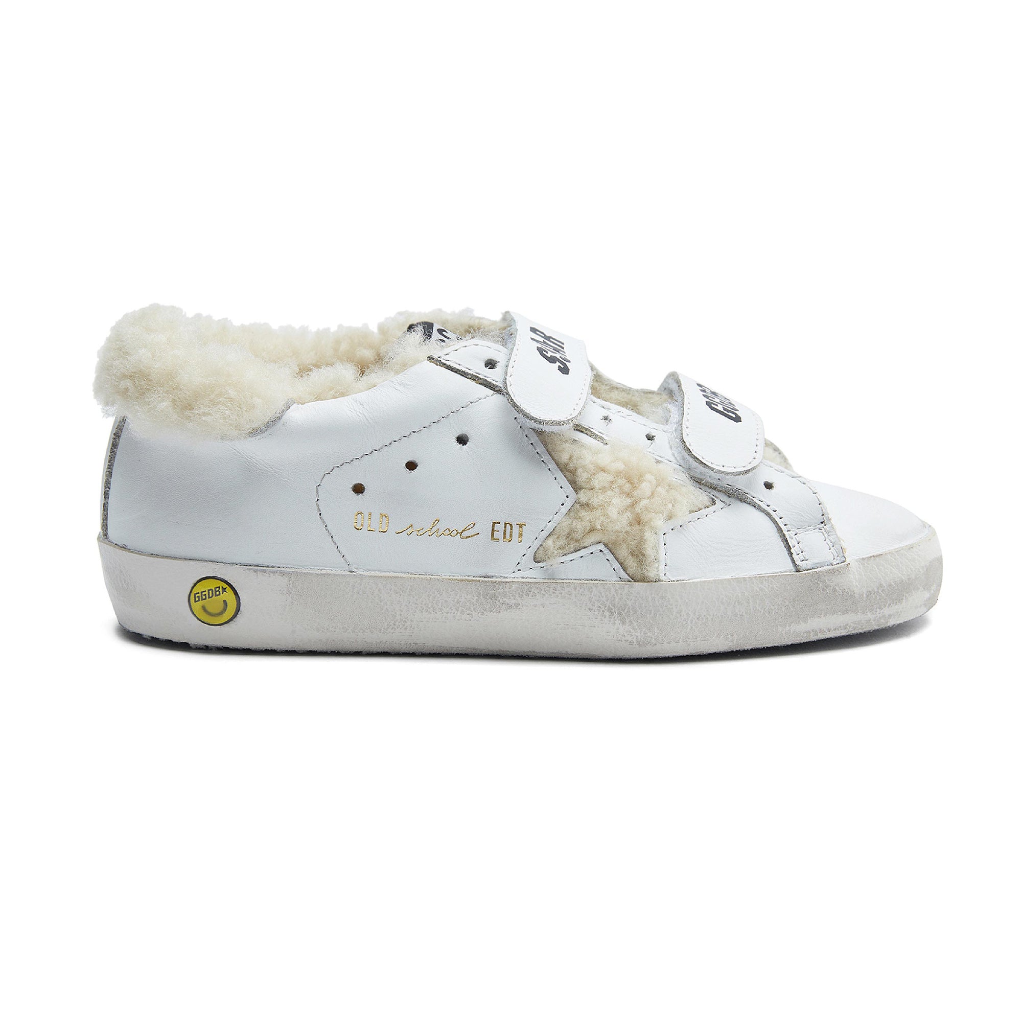 Baby Girls White Star Leather Shoes