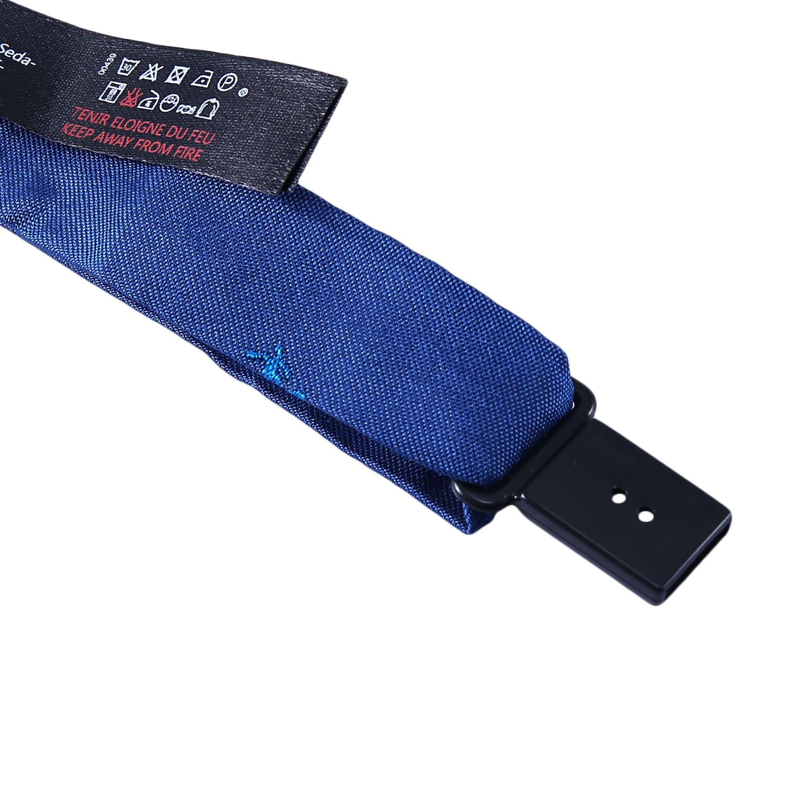 Boys Petrol Blue Embroidered Trims Silk Bow Ties - CÉMAROSE | Children's Fashion Store - 3