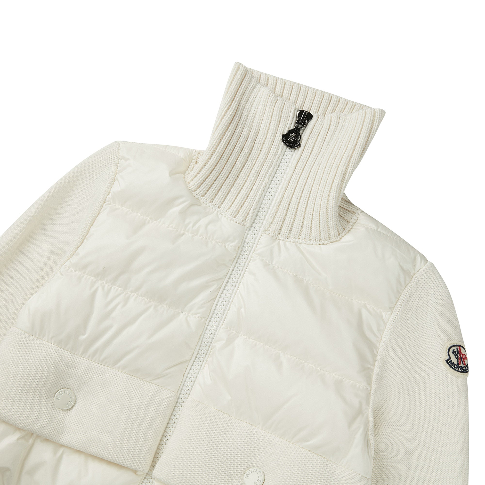 Girls White Zip-up Cardigan