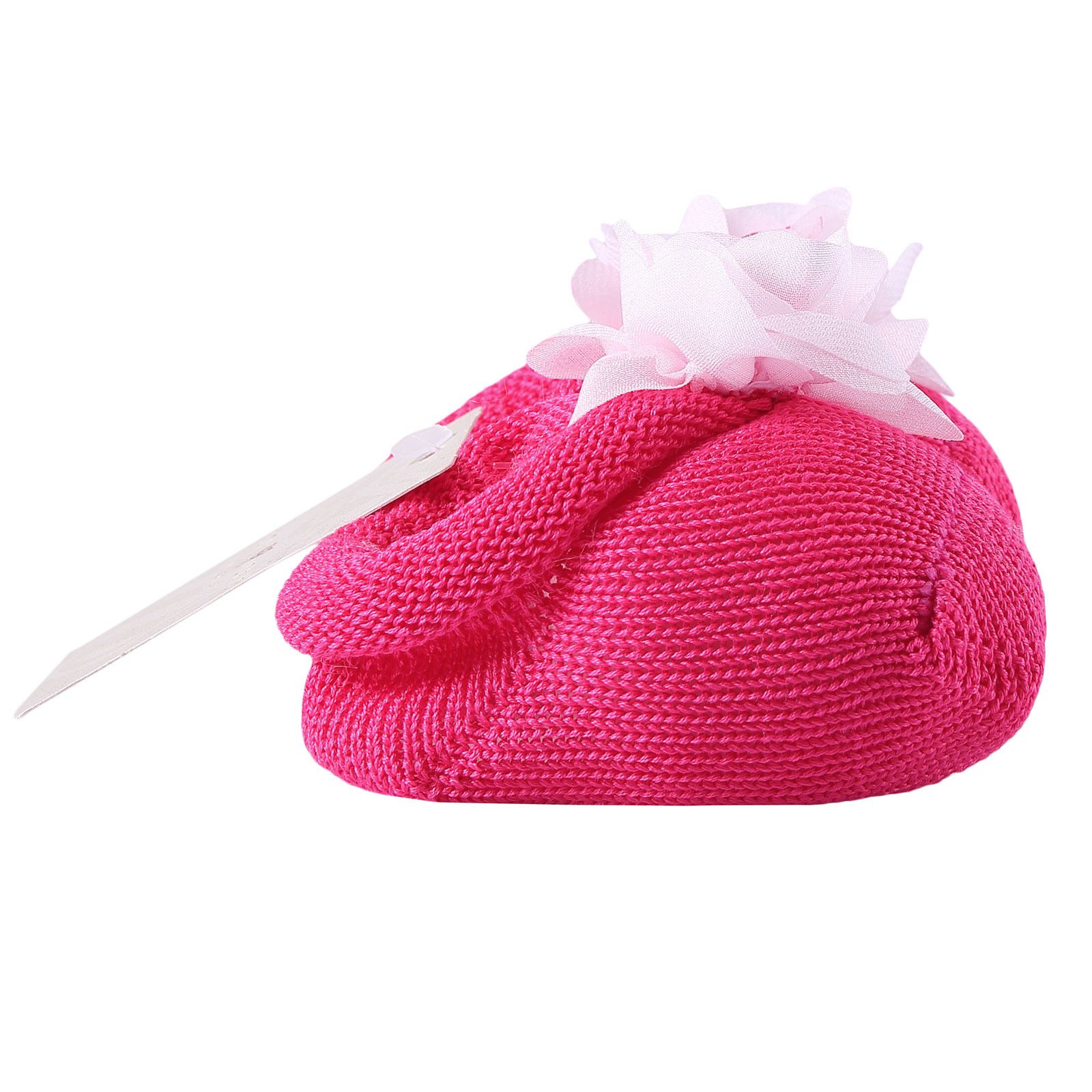 Baby Red Knitted Cotton Rose Shoes&Hair Band Gift Set - CÉMAROSE | Children's Fashion Store - 3