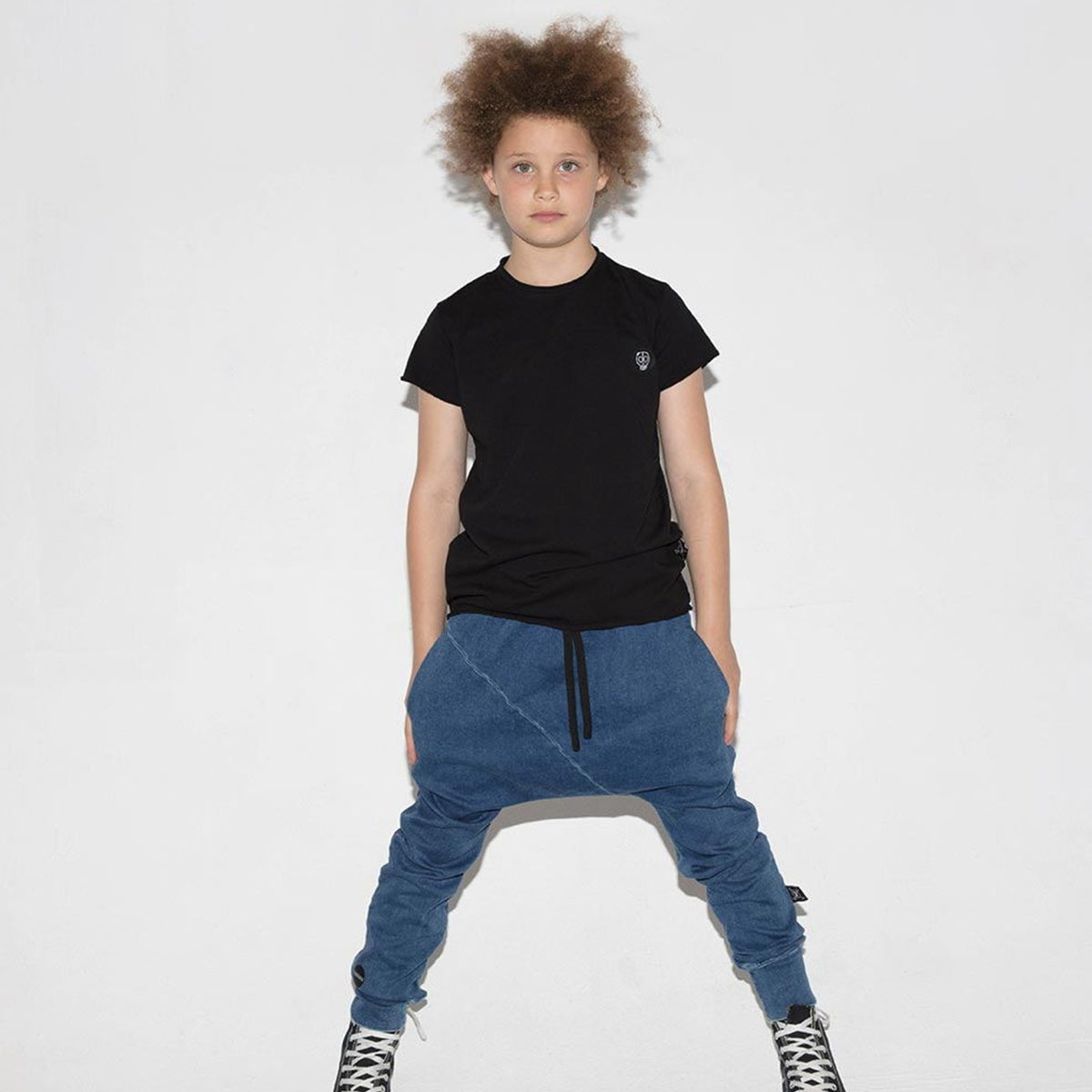 Boys&Girls Black Cotton T-shirt