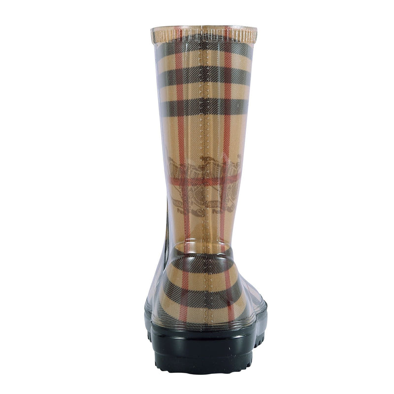 Baby Beige Check Rain Boots - CÉMAROSE | Children's Fashion Store - 3