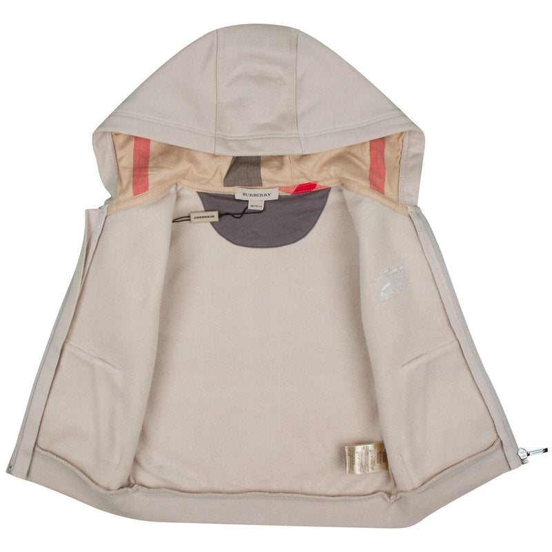 Baby Boys Beige Tracksuit With Check Lined Hood - CÉMAROSE | Children's Fashion Store - 7