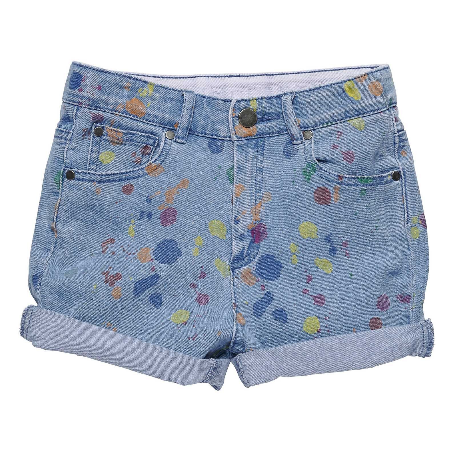 Boys&Girls Blue Denim Cotton Shorts With Turn Up Cuffs - CÉMAROSE | Children's Fashion Store
