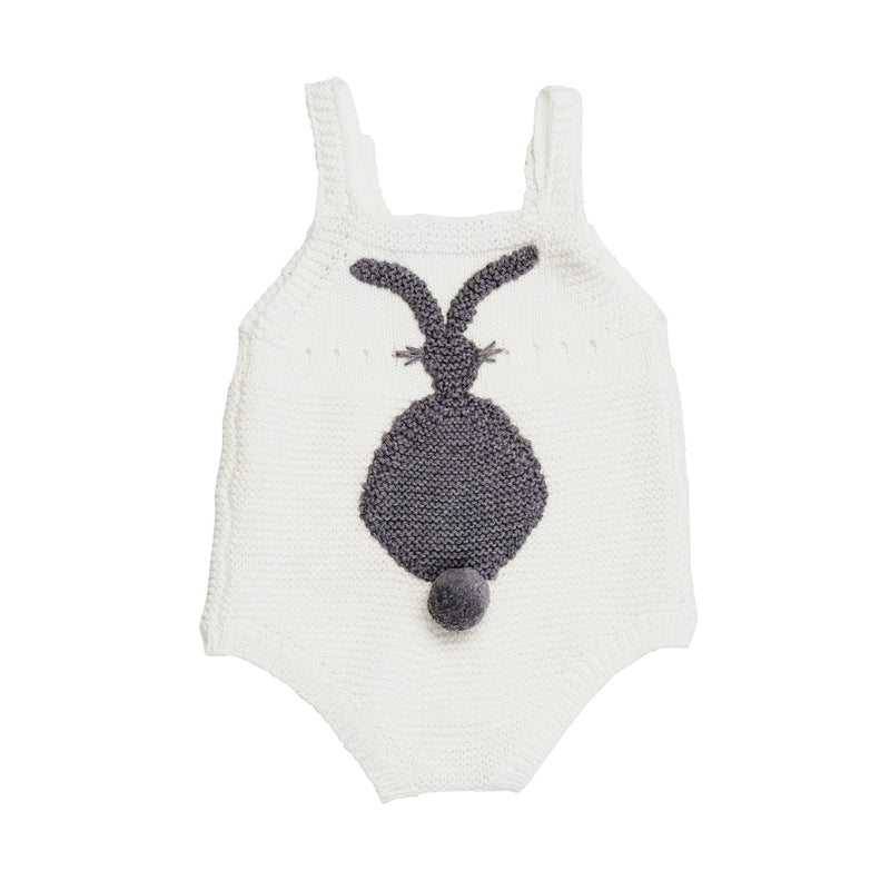 Baby White Bunny Trims Bodysuit - CÉMAROSE | Children's Fashion Store