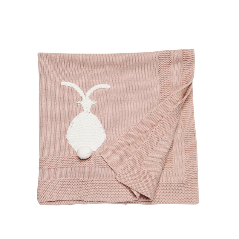 Baby Dusky Pink Snowball Blanket - CÉMAROSE | Children's Fashion Store