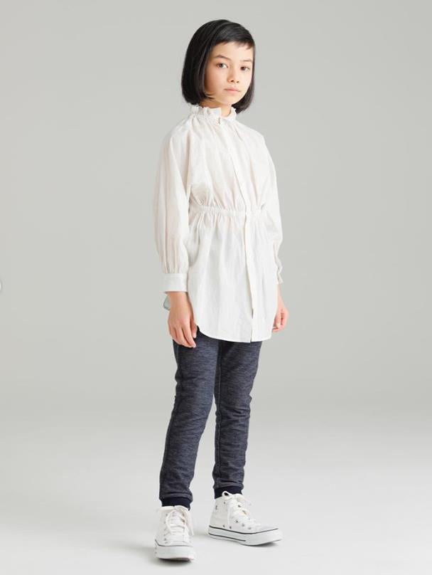 Girls White Reversible Frill Shirt