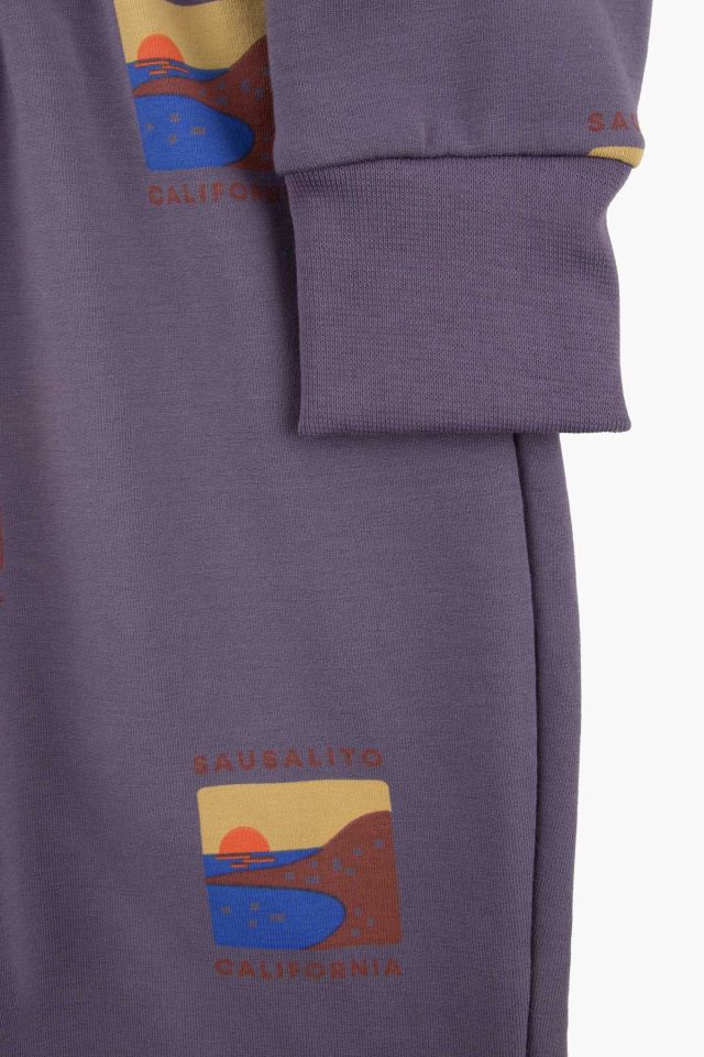 Girls Dark Lilac Cotton Dress