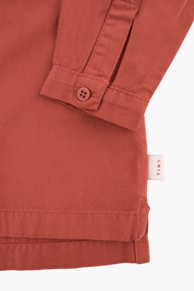 Girls Dark Brown Cotton Shirt