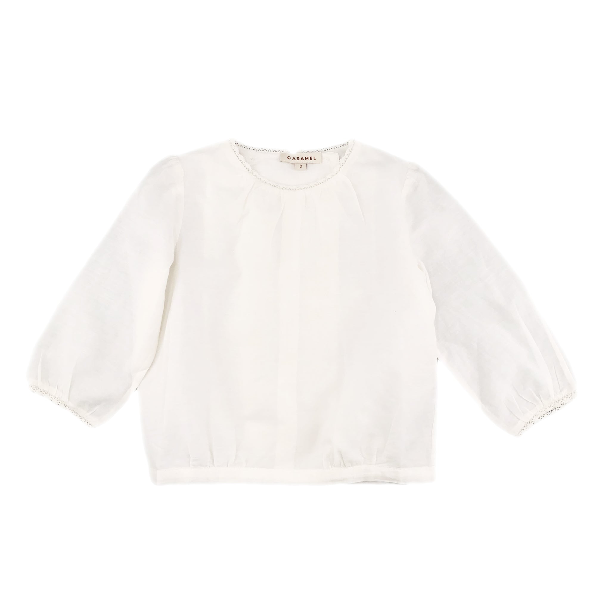 Baby Girls White Cotton Woven Blouse