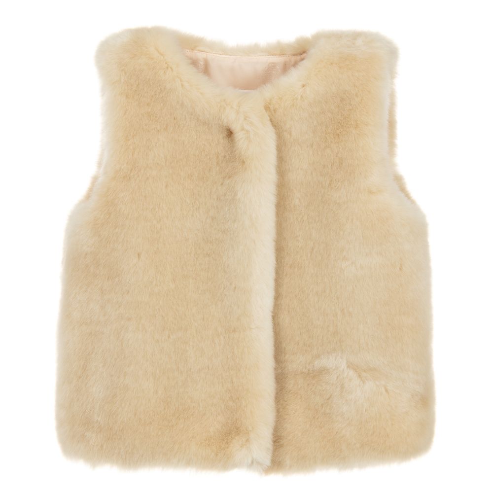 Girls Beige Gilet