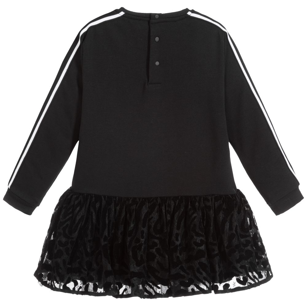 Baby Girls Black Jersey & Tulle Dress