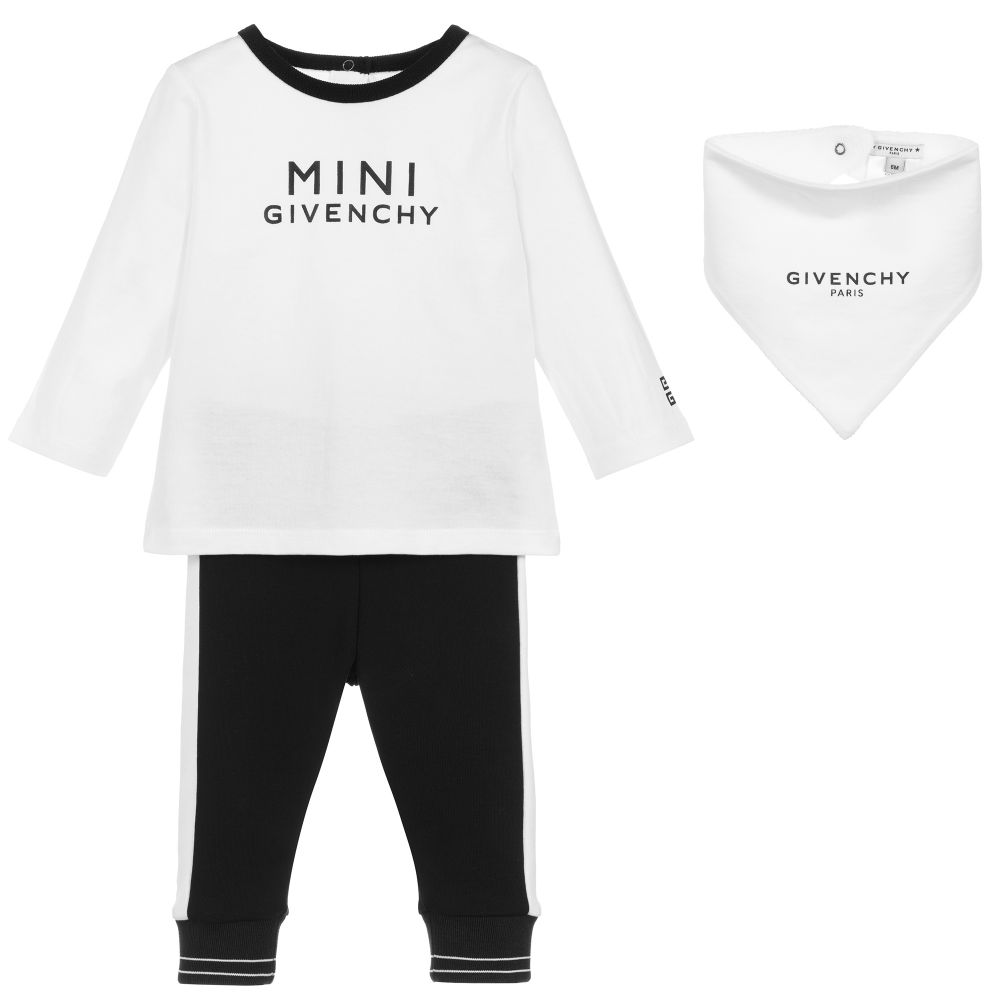 Baby Boys & Girls White Logo Cotton Set