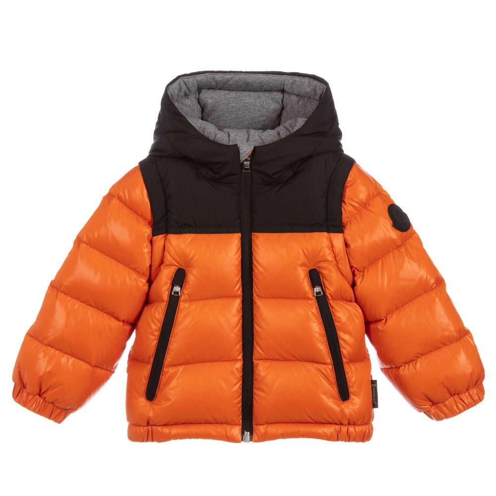 Baby Boys Orange "DUC" Padded Down 2-in-1 Jacket